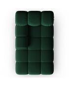Méridienne en Velours Gauche Tropea vert bouteille - 157x97x62 cm