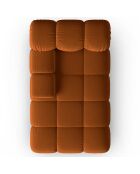 Méridienne en Velours Gauche Tropea terracotta - 157x97x62 cm