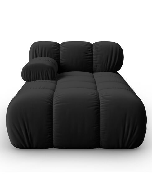 Tropea zwart fluwelen dagbed links - 157x97x62 cm