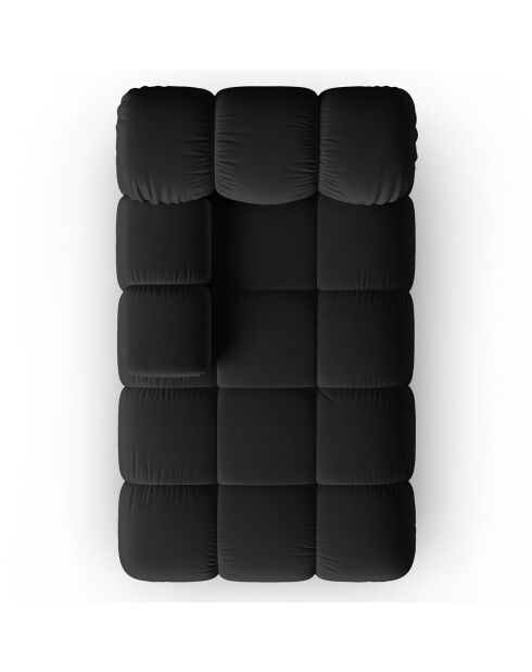 Tropea zwart fluwelen dagbed links - 157x97x62 cm