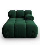 Méridienne en Velours Droite Tropea vert bouteille - 157x97x62 cm