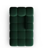 Méridienne en Velours Droite Tropea vert bouteille - 157x97x62 cm