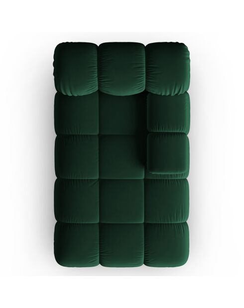 Méridienne en Velours Droite Tropea vert bouteille - 157x97x62 cm