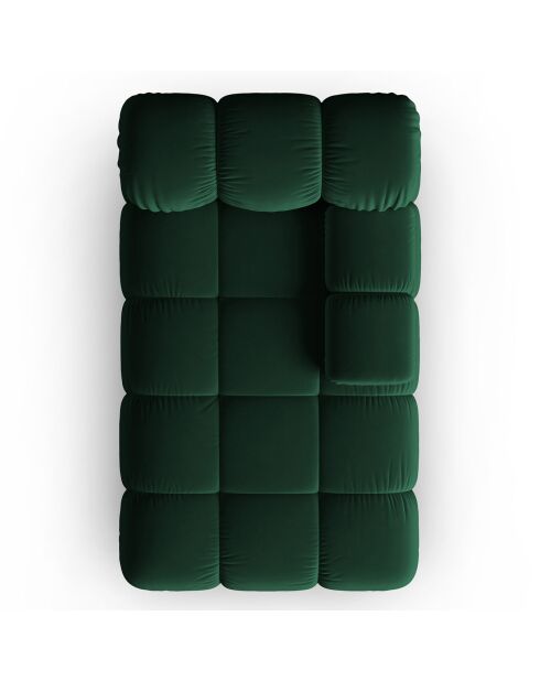 Méridienne en Velours Droite Tropea vert bouteille - 157x97x62 cm