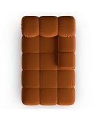 Méridienne en Velours Droite Tropea terracotta - 157x97x62 cm