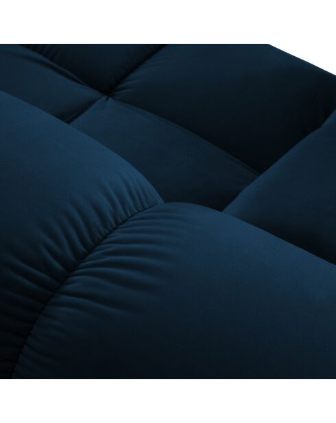 Méridienne en Velours Droite Tropea bleu roi - 157x97x62 cm
