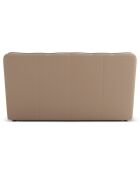 Canapé modulable en cuir véritable Moni 2 Places beige foncé - 163x97x91 cm