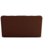 Canapé modulable en cuir véritable Moni 2 Places cognac - 163x97x91 cm