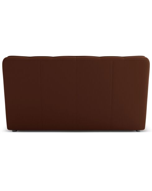Canapé modulable en cuir véritable Moni 2 Places cognac - 163x97x91 cm