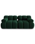 Canapé Modulable Velours Tropea 2 Places vert bouteille - 188x94x63 cm