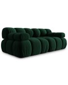 Canapé Modulable Velours Tropea 2 Places vert bouteille - 188x94x63 cm