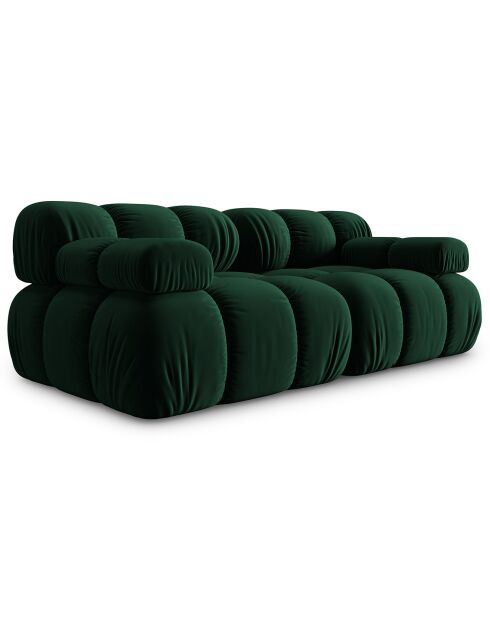 Canapé Modulable Velours Tropea 2 Places vert bouteille - 188x94x63 cm