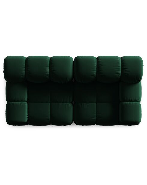 Canapé Modulable Velours Tropea 2 Places vert bouteille - 188x94x63 cm