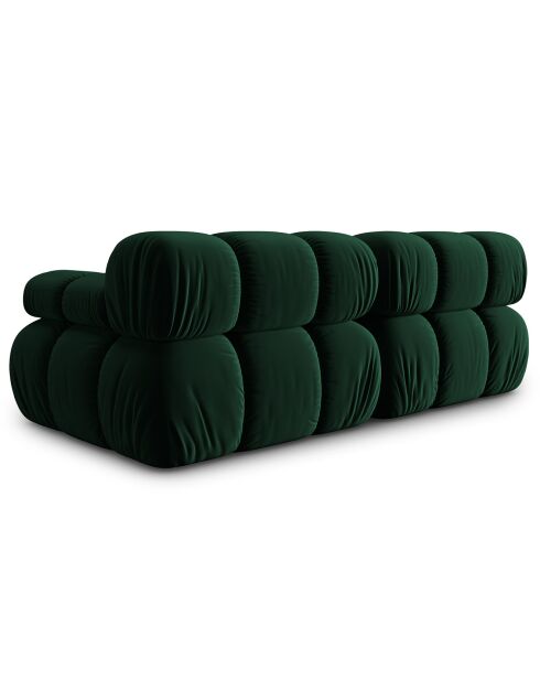 Canapé Modulable Velours Tropea 2 Places vert bouteille - 188x94x63 cm