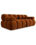 Canapé Modulable Velours Tropea 2 Places terracotta - 188x94x63 cm