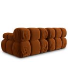 Canapé Modulable Velours Tropea 2 Places terracotta - 188x94x63 cm