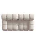 Canapé Modulable Velours Tropea 2 Places beige clair - 188x94x63 cm