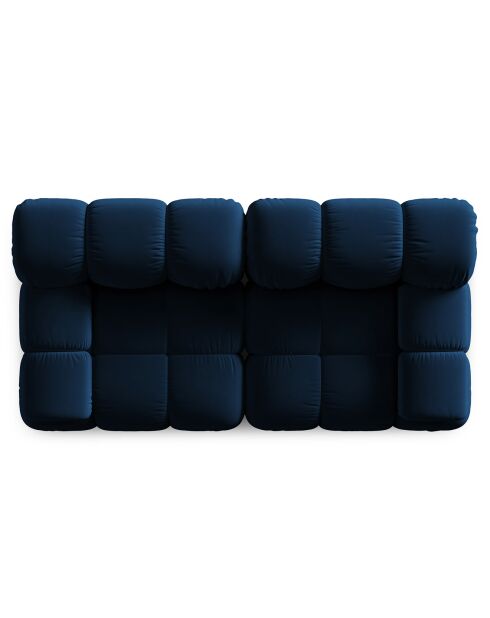 Canapé Modulaire Velours Tropea 2 Places bleu roi - 188x94x63 cm