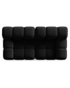 Canapé Modulable Velours Tropea 2 Places noir - 188x94x63 cm