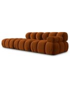 Chauffeuse Gauche Velours Tropea 4 Places terracotta - 282x94x63 cm