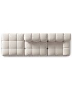 Chauffeuse Gauche Velours Tropea 4 Places beige clair - 282x94x63 cm