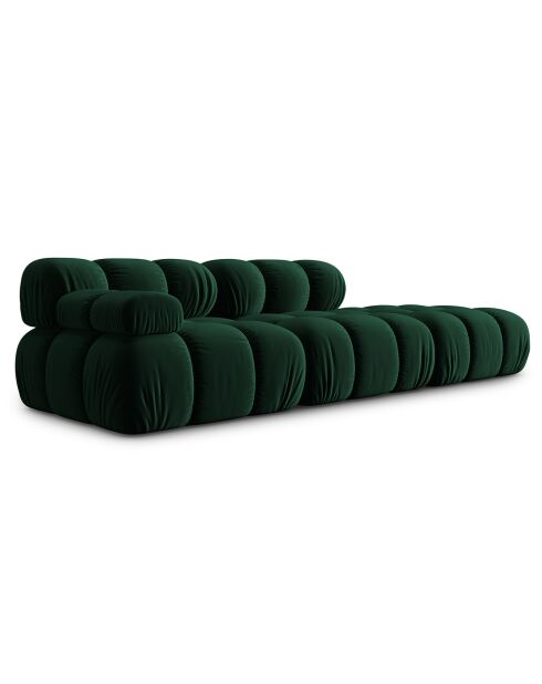 Tropea Velvet 4-zits fauteuil rechterstoel flesgroen - 282x94x63 cm