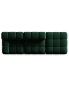 Chauffeuse Droit Velours Tropea 4 Places vert bouteille - 282x94x63 cm