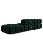 Chauffeuse Droit Velours Tropea 4 Places vert bouteille - 282x94x63 cm