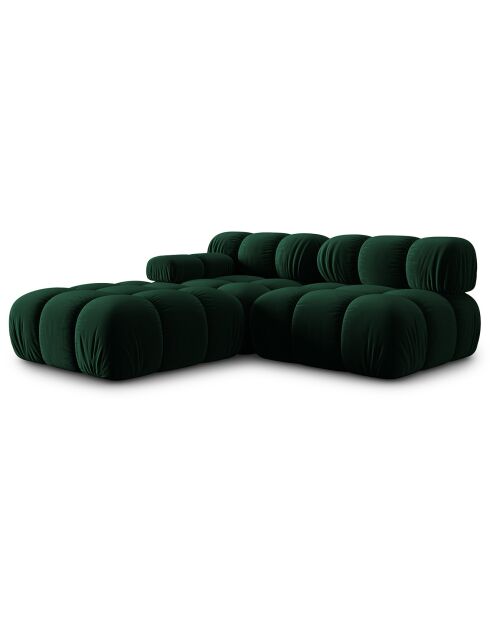 Tropea Velvet 4-zits fauteuil rechterstoel flesgroen - 282x94x63 cm