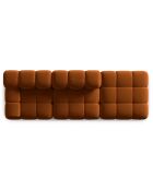 Chauffeuse Droit Velours Tropea 4 Places terracotta - 282x94x63 cm