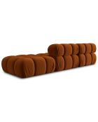 Chauffeuse Droit Velours Tropea 4 Places terracotta - 282x94x63 cm