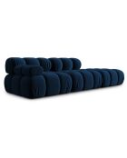 Chauffeuse Droit Velours Tropea 4 Places bleu roi - 282x94x63 cm