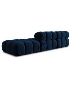 Chauffeuse Droit Velours Tropea 4 Places bleu roi - 282x94x63 cm