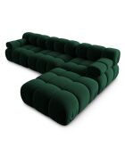 Canapé Modulaire Velours Tropea 4 Places vert bouteille - 282x188x63 cm