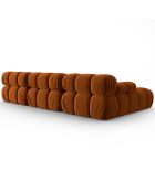 Canapé Modulable Gauche en Velours Tropea 4 Places terracotta - 285x157x63 cm