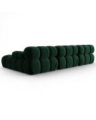 Canapé Modulable Droit en Velours Tropea 4 Places vert bouteille - 285x157x63 cm