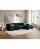 Canapé Modulable Droit en Velours Tropea 4 Places vert bouteille - 285x157x63 cm