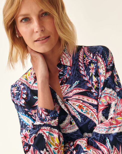 Marineblaues Trikiti-Shirt