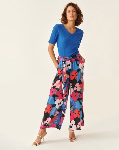 Marineblaue Palazzo-Hose