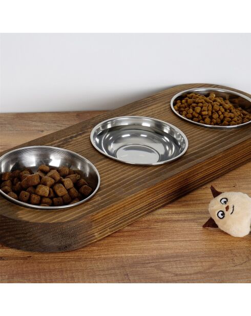Ciotola per alimenti tripla marrone