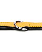 Collare per cani in pelle imbottita gialla