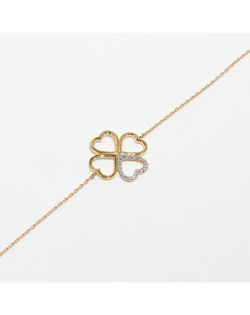 Pulsera Rita Diamond en oro amarillo de 0,045 quilates