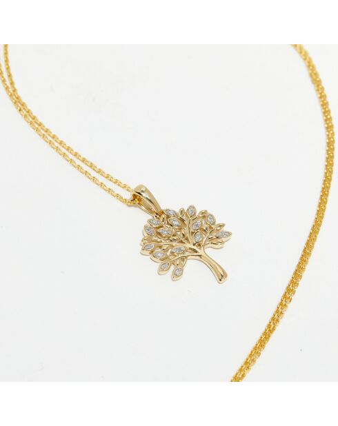 Pendentif Maxine Diamants 0.04 ct or jaune