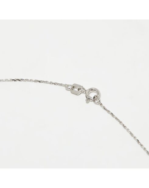 Colgante de oro blanco con diamantes de 0,035 quilates y zafiros de 0,199 quilates