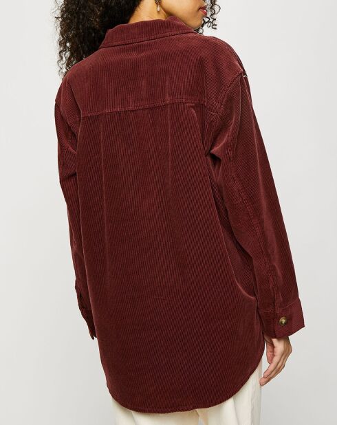 Surchemise en Velours côtelé collection EDC by Esprit bordeaux