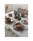 Service de table en Céramique taupe - 18 Pieces
