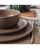 Service de table en Céramique taupe - 18 Pieces