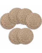 6 braune Tischsets - D.37 cm