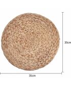 6 braune Tischsets - D.37 cm