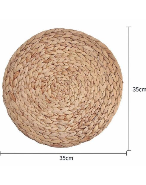 6 Sets de table marron - D.37 cm